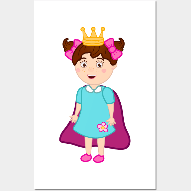 Bongo Beep Beep Cartoon Girl Lily Big Smile Princess Queen Wall Art by Dinos Friends